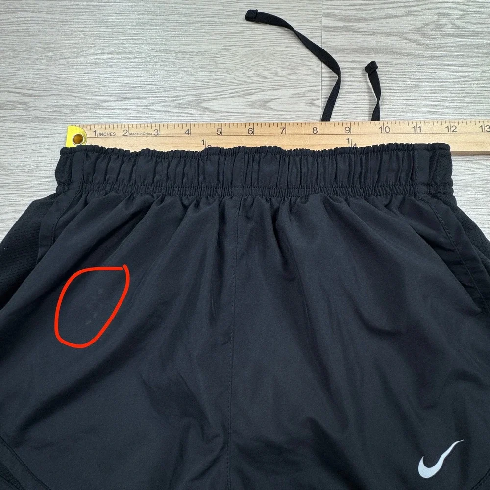 Nike Womens Shorts Dri-FIT Tempo Running Black XS Elastic Waist Athletic Workout